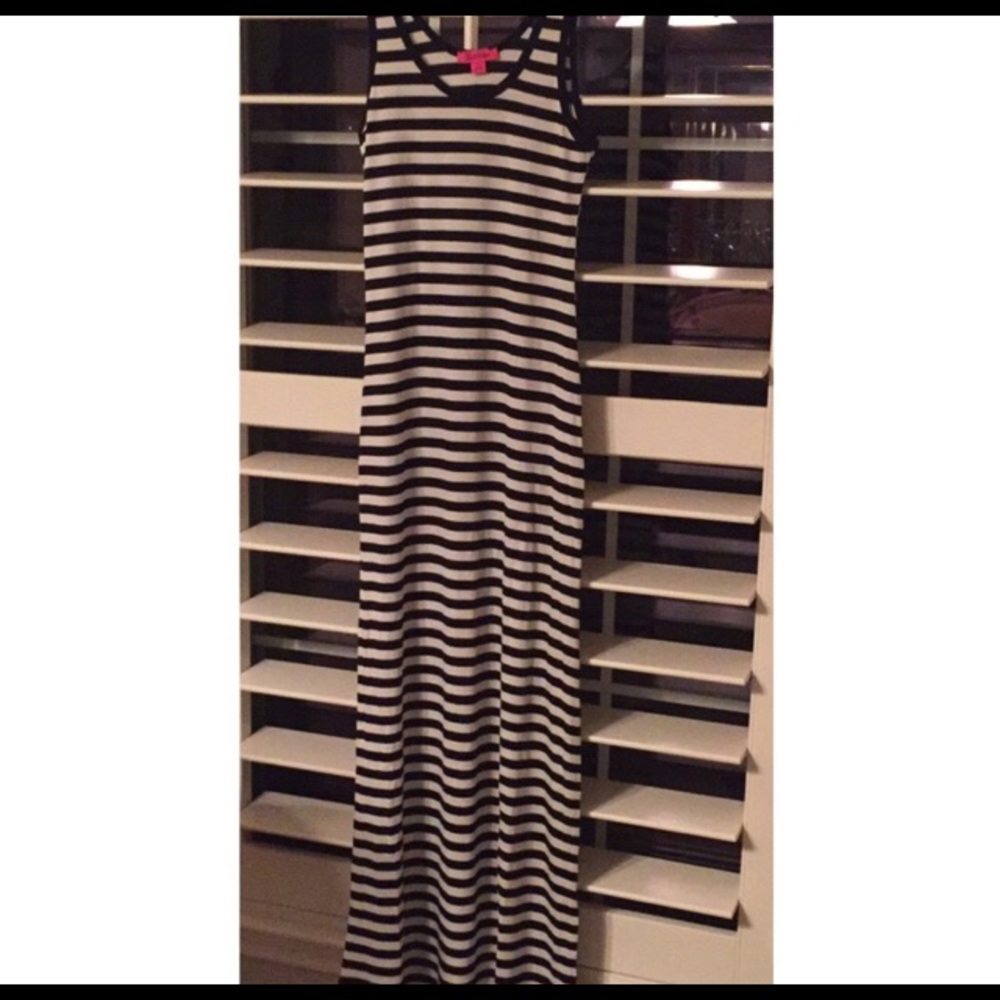 🔥NEW! LARGE Black/White Maxi Dress - Picture 3 of 6